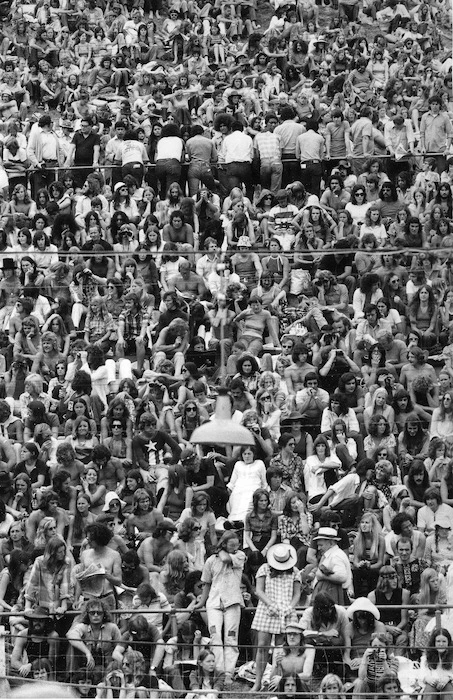Crowd at Rolling Stones concert, Western Springs Stadium, Auckland