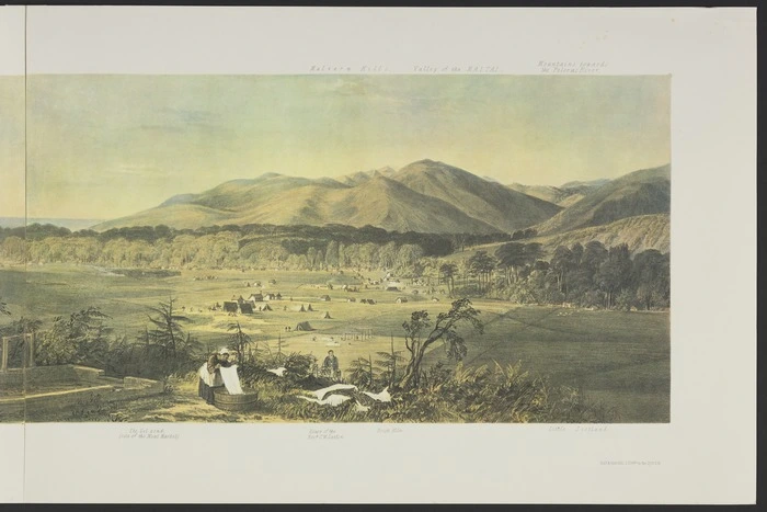 Saxton, John Waring 1806-1866 :The town and part of the harbour of Nelson in 1842, about a year after its first foundation / drawn by John Saxton Esqr; Day & Haghe lithrs. London, Smith Elder & Co., [1845]. [Right section]