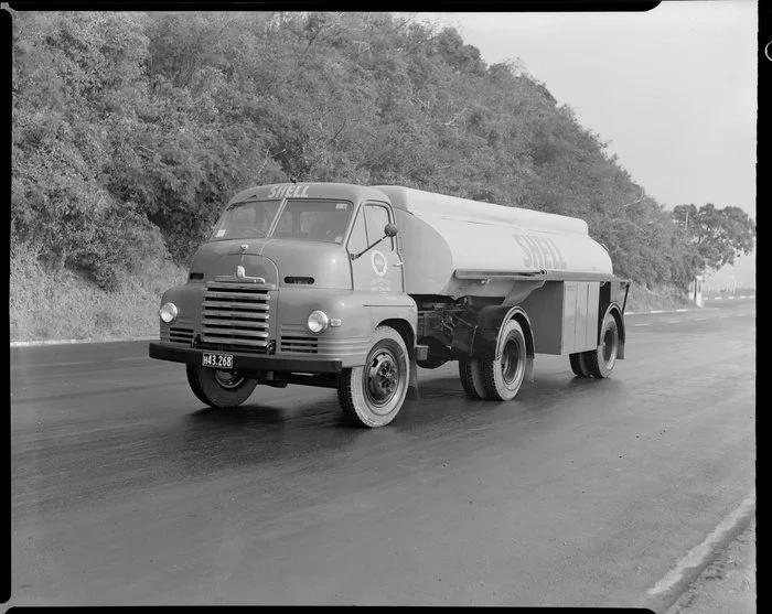 Shell Oil Company truck, Whenuapai, Auckland