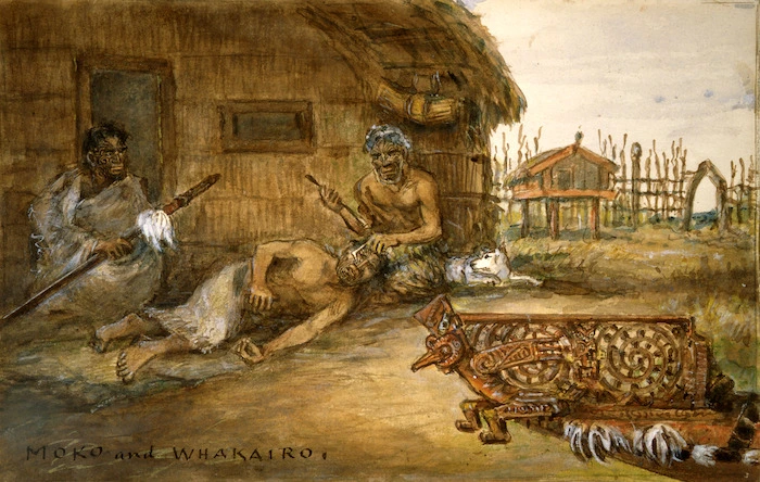 [Robley, Horatio Gordon] 1840-1930 :Moko and Whakairo. [1864 or later]
