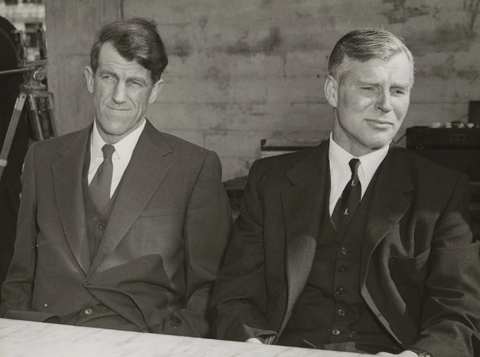 Sir Edmund Hillary and Sir Vivian Fuchs