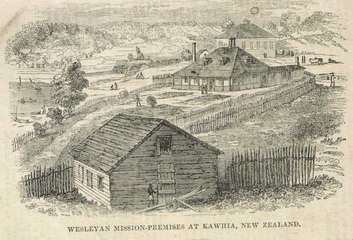 Papers relative to the Wesleyan Missions :Wesleyan mission-premises at Kawhia, New Zealand. No. CV [105] September, 1846