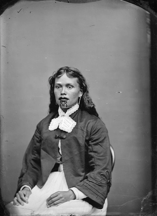 Portrait of Maraea Morete (Maria Morris), from Hawkes Bay