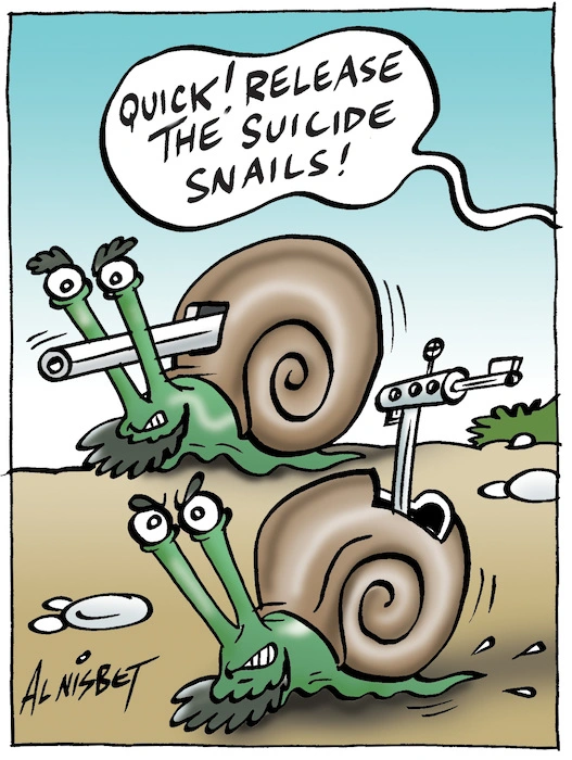 "Quick! Release the suicide snails!" 16 October, 2007