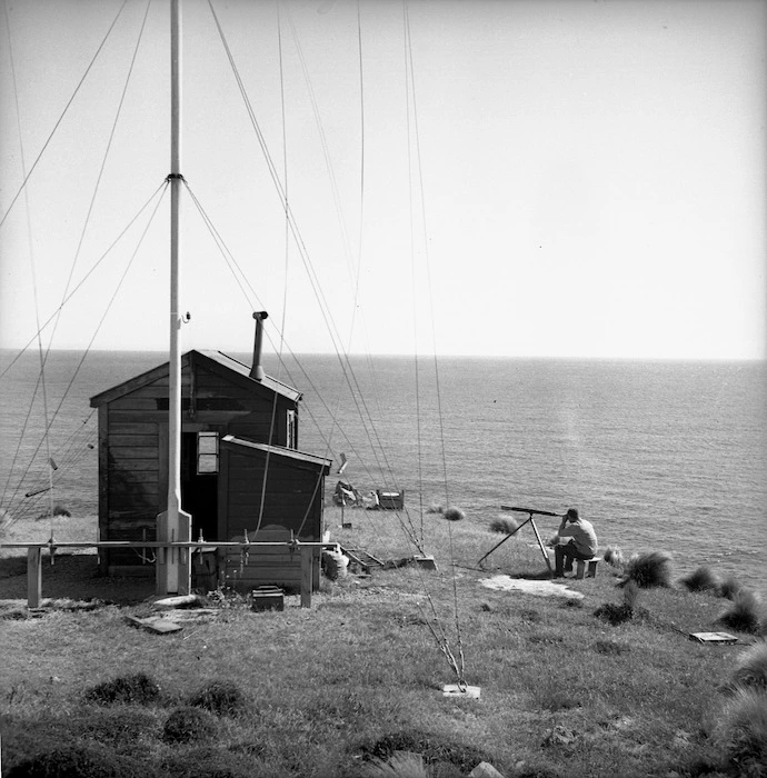 Coast watching station during World War II, at Oteranga Bay, Wellington
