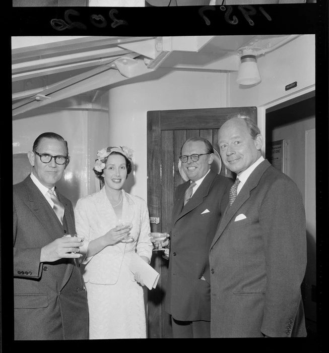 Cocktail party on Dutch freighter Rogeveen