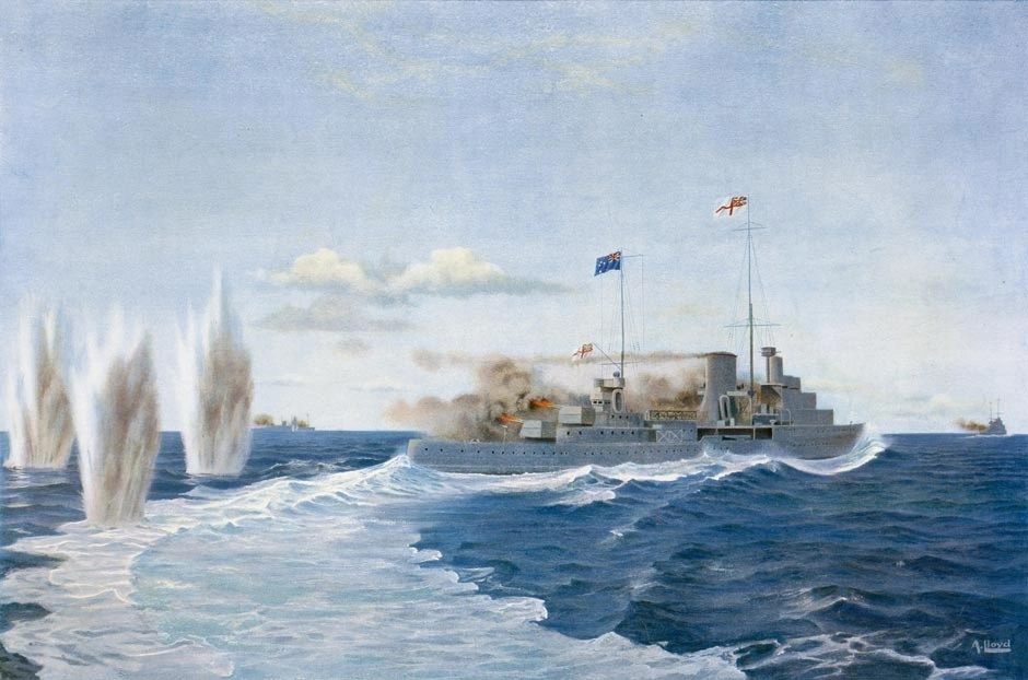 HMS Achilles during the Battle of the River Plate