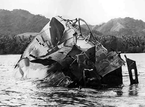 Remains of I-1 Japanese submarine