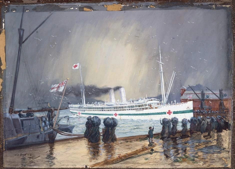 Maheno sailing from Wellington painting