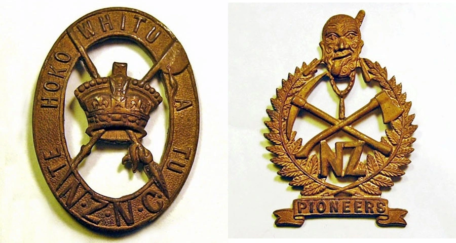 Badges of Māori units in the First World War