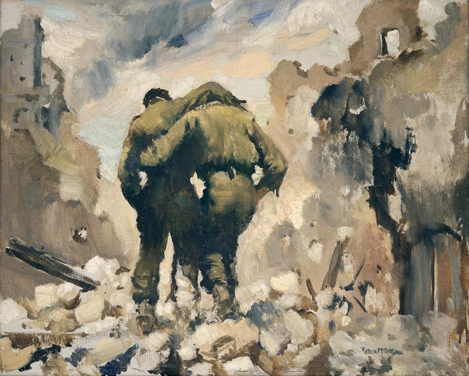 Wounded at Cassino by Peter McIntyre