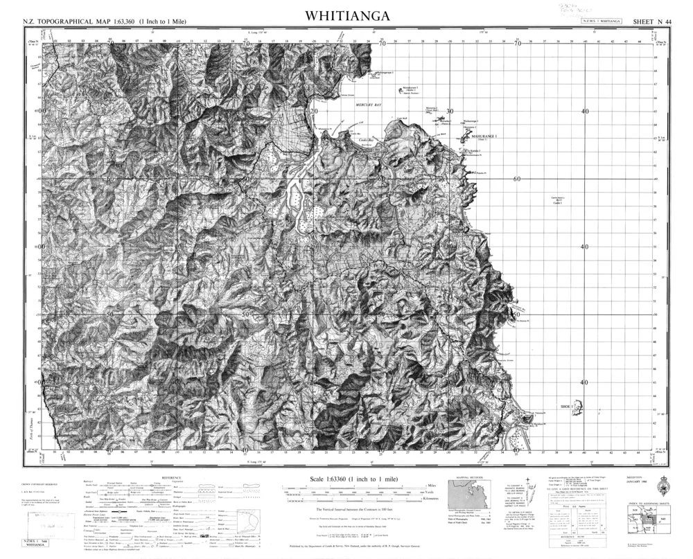 Whitianga: topographical map [3rd ed.]