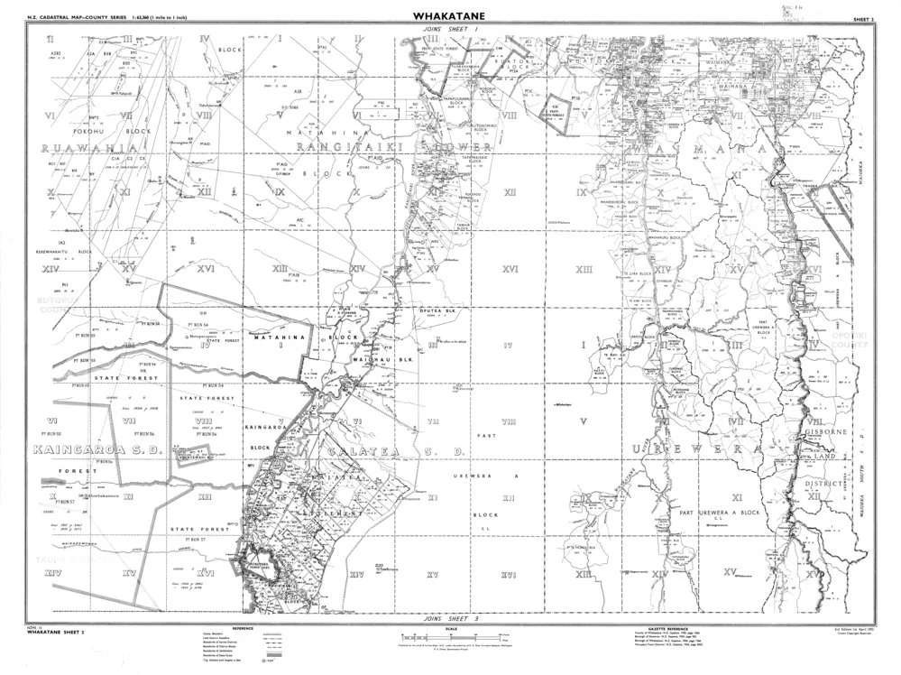 Whakatane County: cadastral map [3rd ed.]