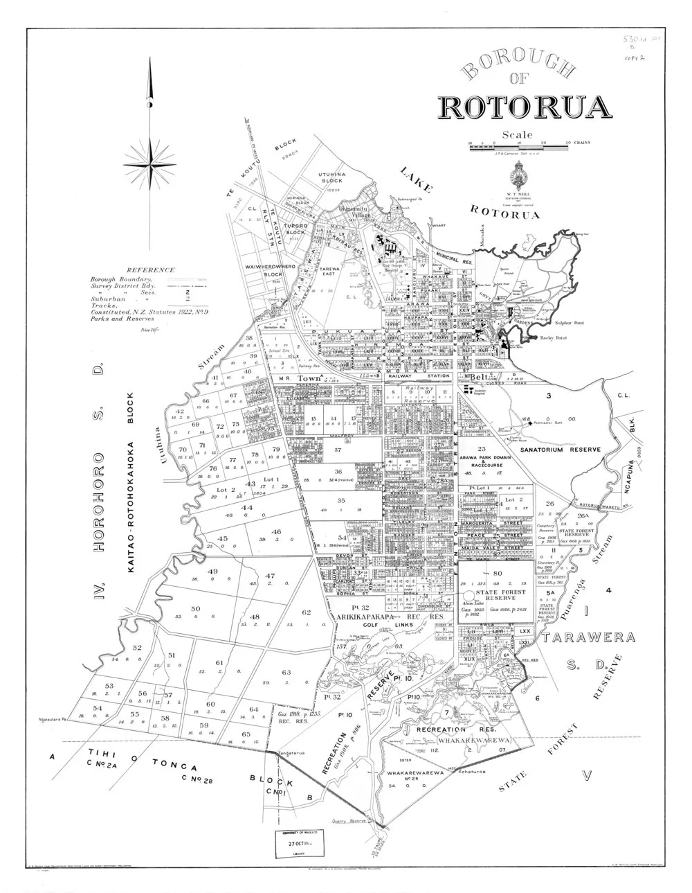 Borough of Rotorua: street map