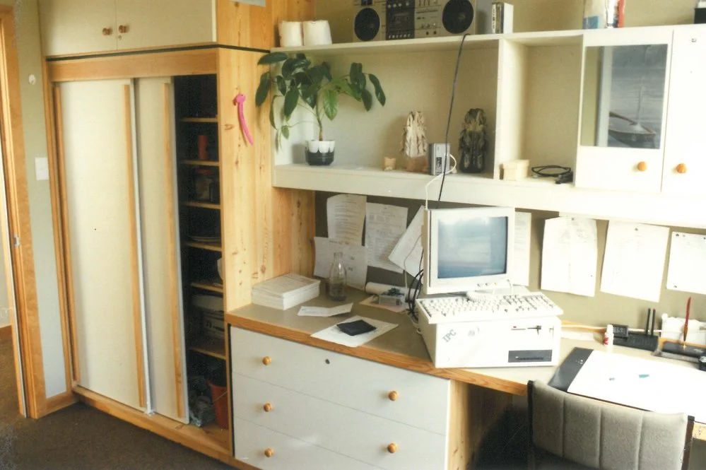 A student's room in 1989