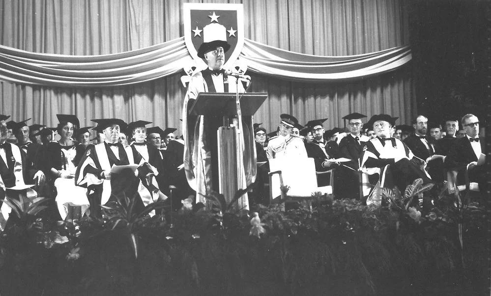 The First Graduation ceremony in 1967 Waikato Times 1967