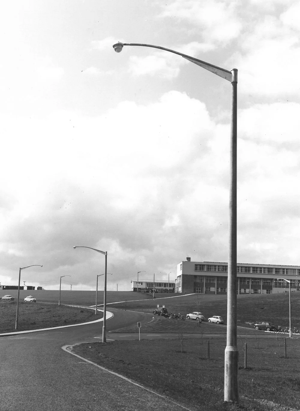 Lamp posts on campus