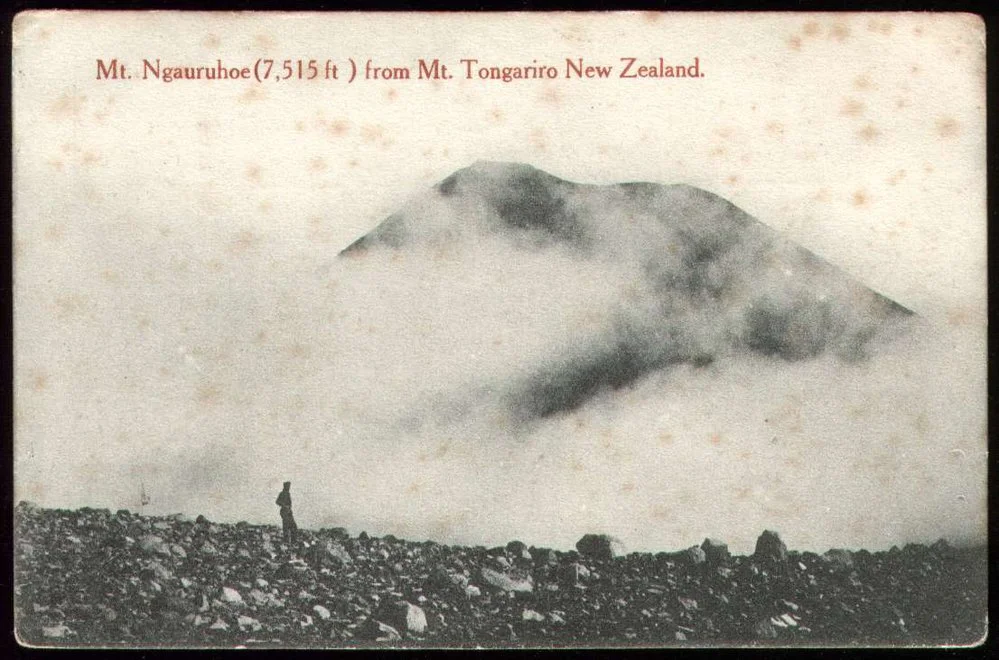 Mount Ngauruhoe (7515 ft) from Mount Tongariro New Zealand.