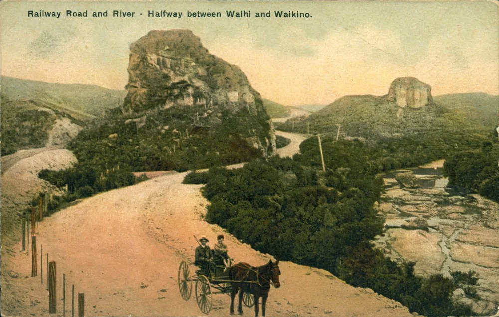 Railway road and River - Halfway between Waihi and Waikino.