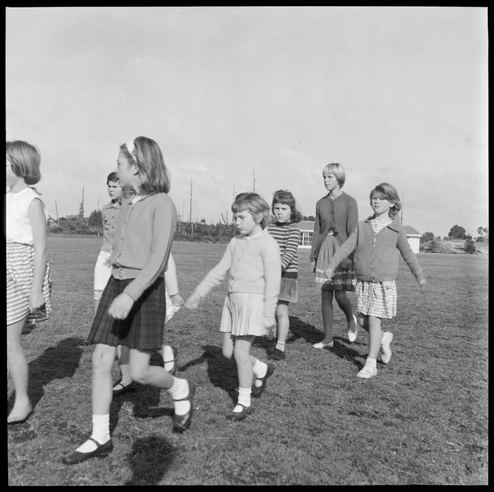 Midget marching team practising at the Mount.