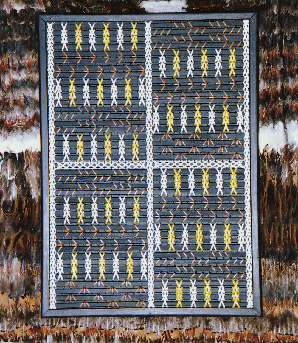 Tukutuku Panel - Roimata Toroa Waewae Pakura 1993