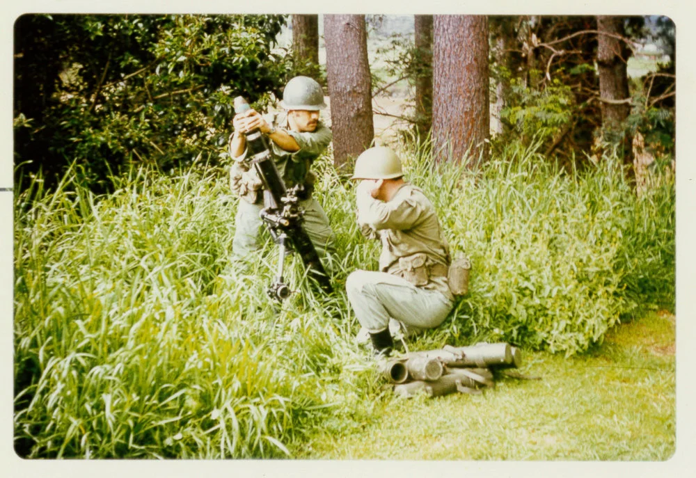 Hauraki Regiment Mortar practice