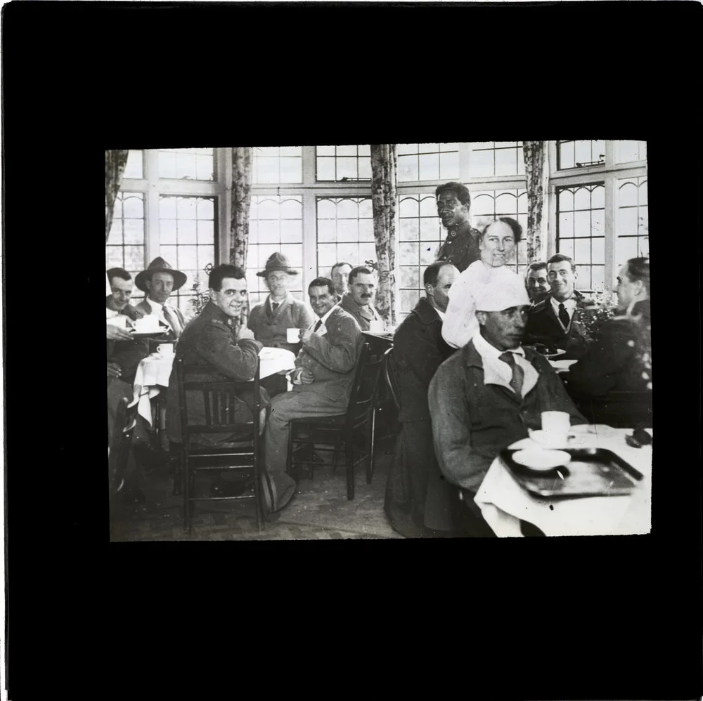 Soldiers at YMCA Tea Room, Walton-on-Thames
