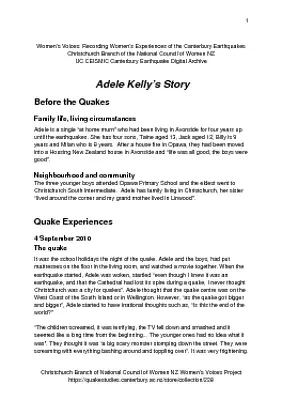 Adele Kelly's Story