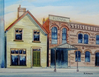Raymond Morris's painting, 'Shands Emporium, 88 Hereford Street'