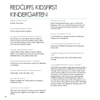 Christchurch: The Transitional City Pt IV, pages 358-359: Redcliffs Kidsfirst Kindergarten