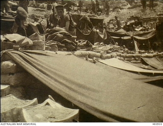 Courtney's Post, Gallipoli. 1915. An Anzac Corps encampment under canvas