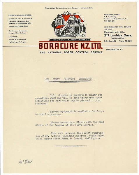 Boracure New Zealand Limited letterhead