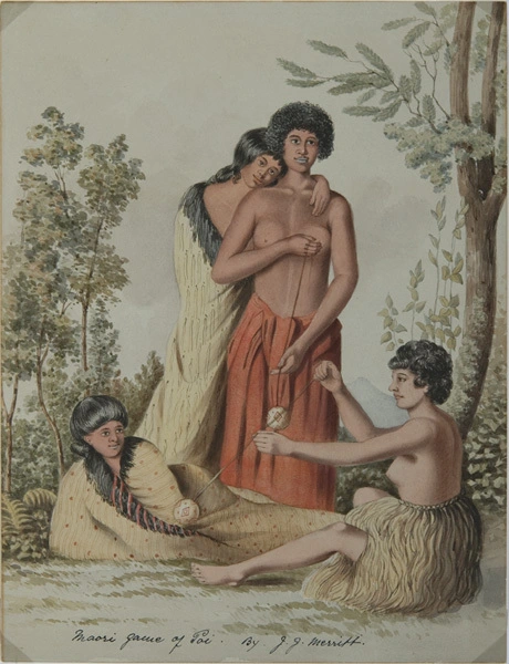 Maori game of poi.