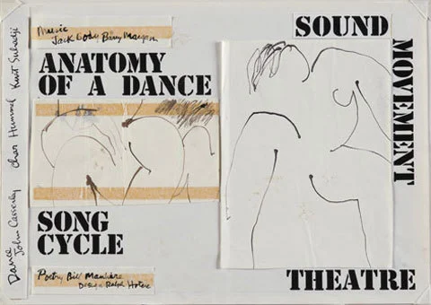 Anatomy of a dance. Song cycle, sound, movement, theatre. Design for programme & poster.