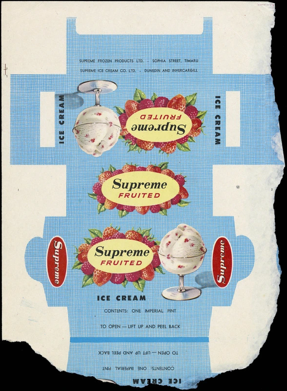 Supreme fruited ice cream box