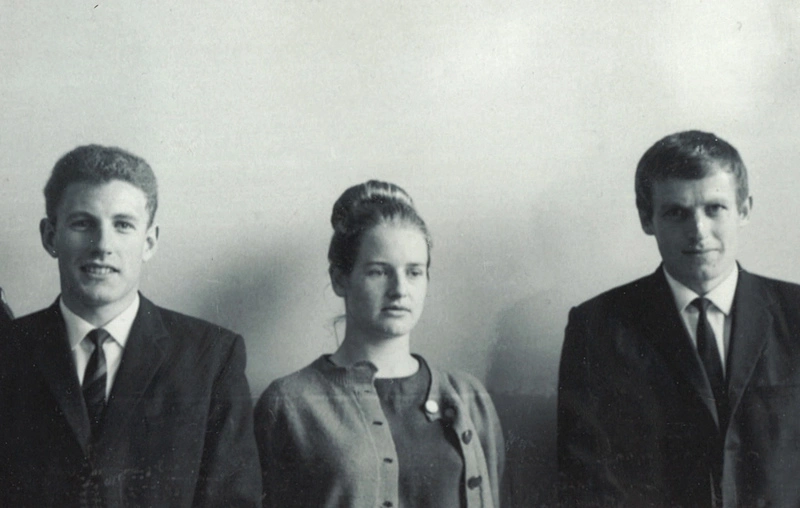 Graduating class 1965: Robert Tribe, Margaret Sumich, and Kenneth Taylor