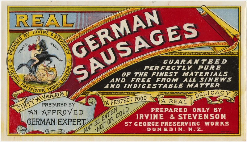 Real German Sausages label