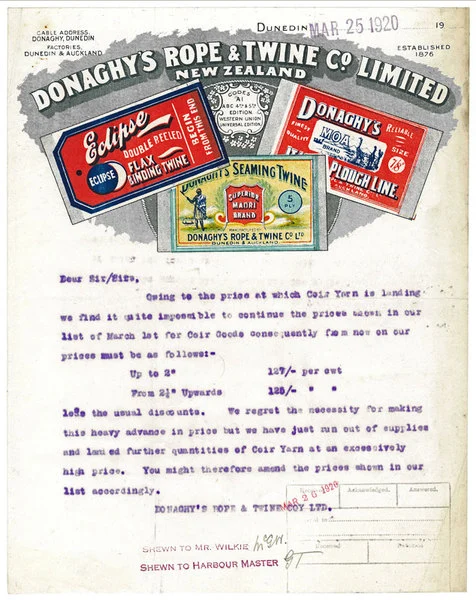 Donaghy's Rope and Twine Company Limited letterhead