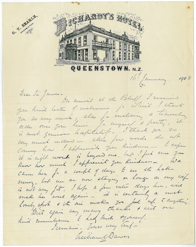 Eichardt's Hotel letterhead