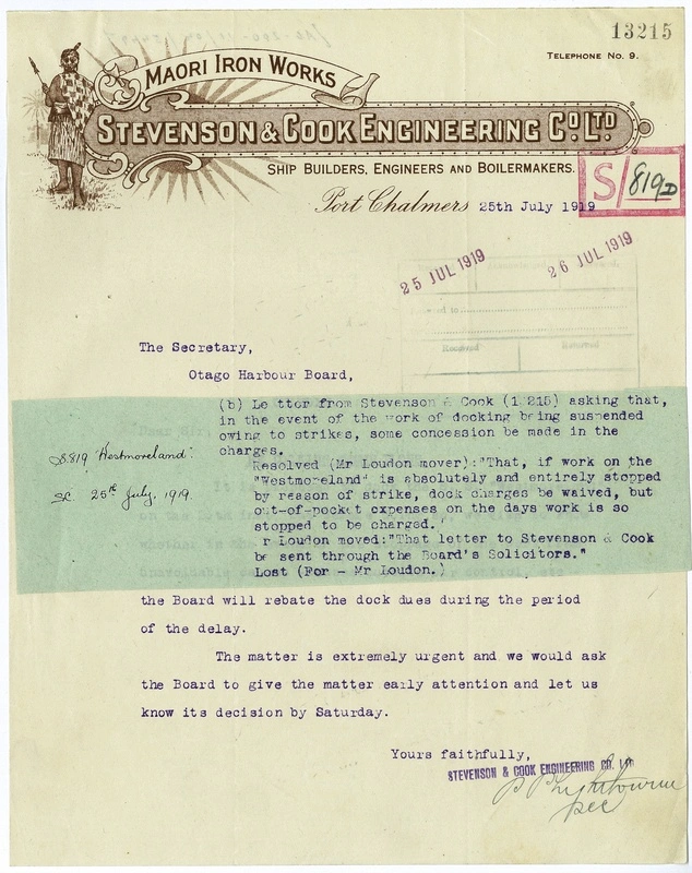 Stevenson and Cook Engineering Company Limited letterhead