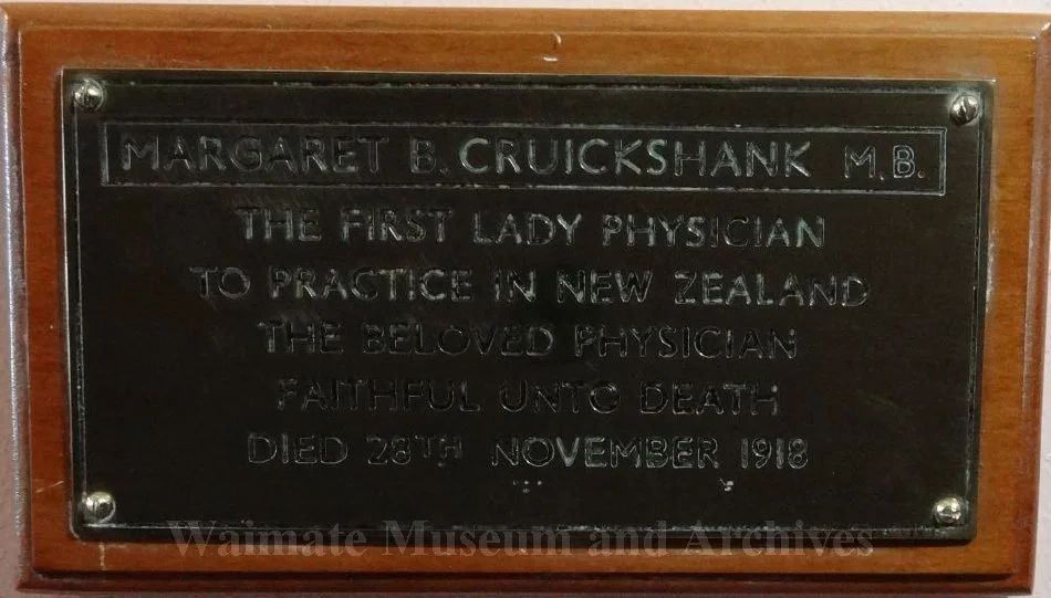 Waimate Hospital plaque - D Margaret Cruickshank