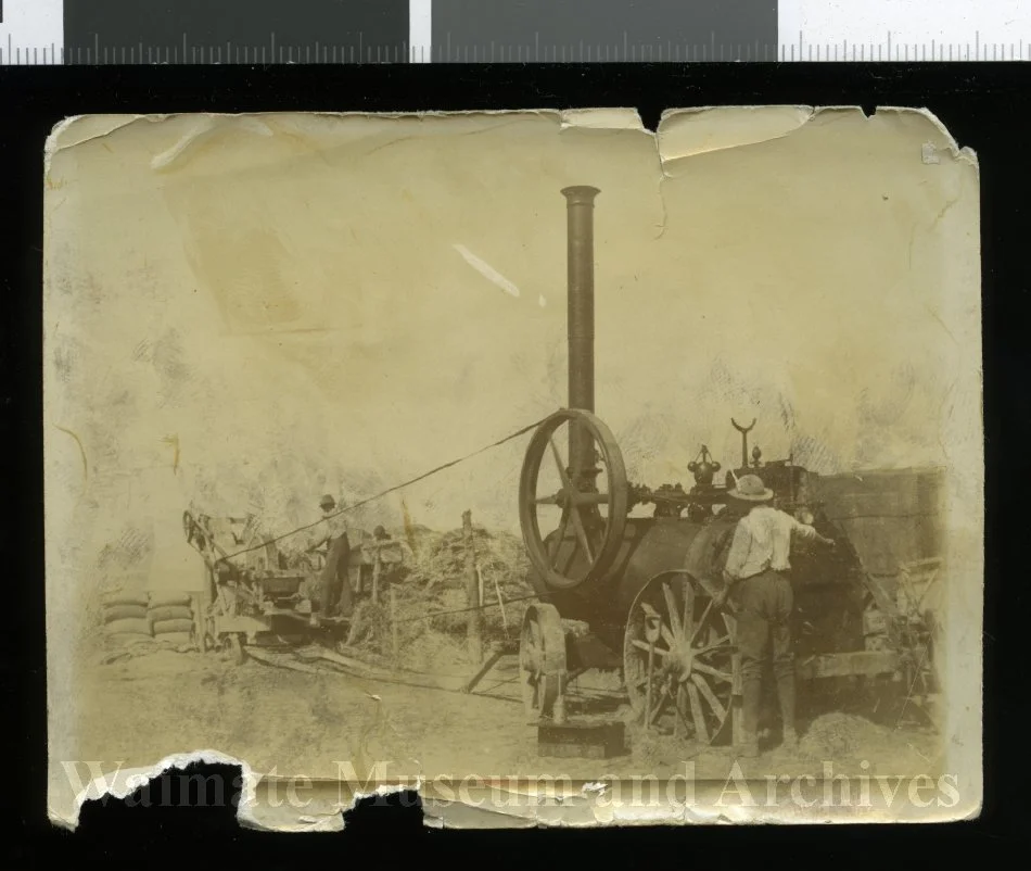 Stationary steam engine and chaff cutter, Hakataramea