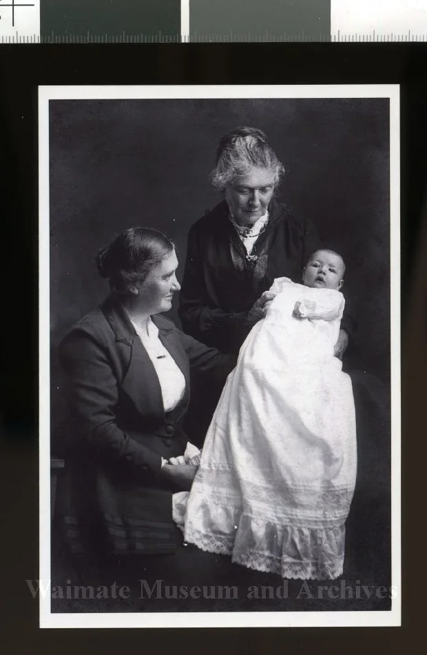 Annie Bremner with baby Helen and Florence Vigers (Annie's mother).