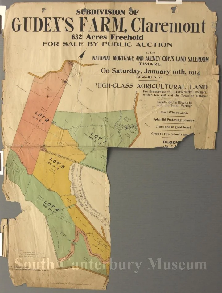 Subdivision of Gudex's Farm, Claremont
 Map