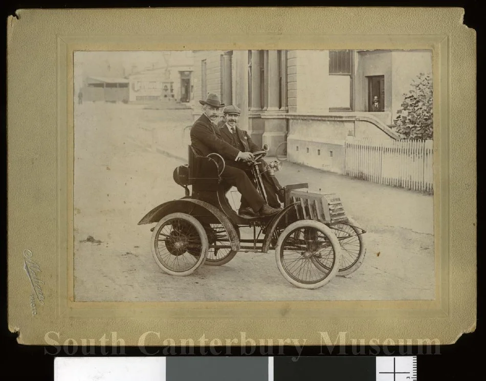 [Cecil Woods and his motor car]