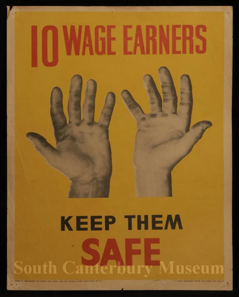 10 wage earners ...keep them safe [Department of Labour and Health safety poster]
 Poster