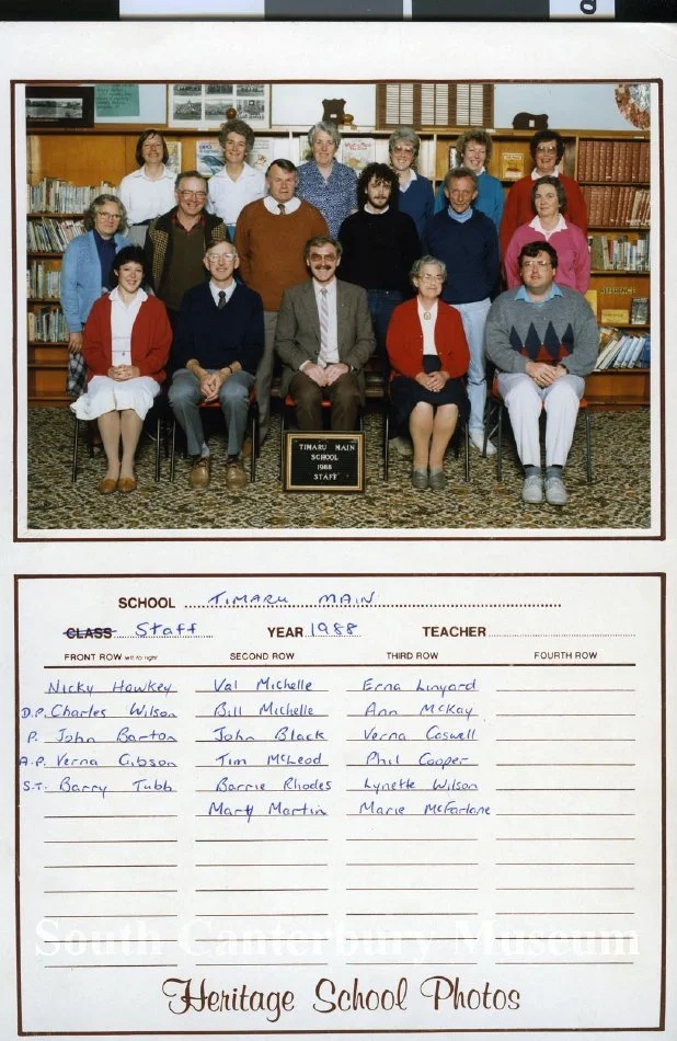 Timaru Main School Staff 1988