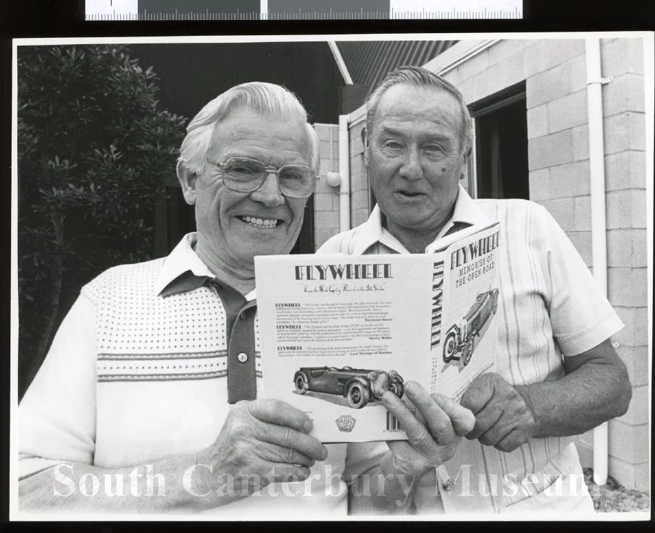 John Smallridge (right) with "Flywheel: Memories of the open road"