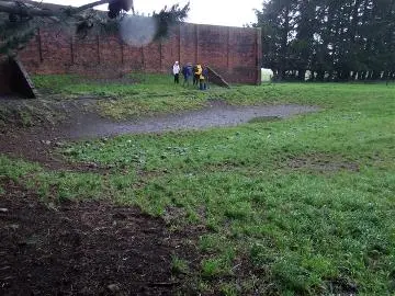 Brick wall, Featherston Military Camp : digital image
