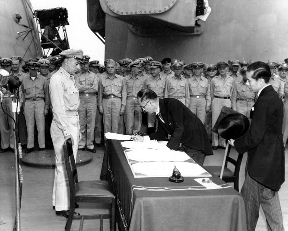 Japanese Instrument of Surrender on board USS Missouri